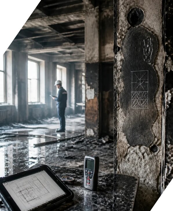 Обследование зданий после пожара в Холмске от 15407 р. | ЭкспертизаРоссия