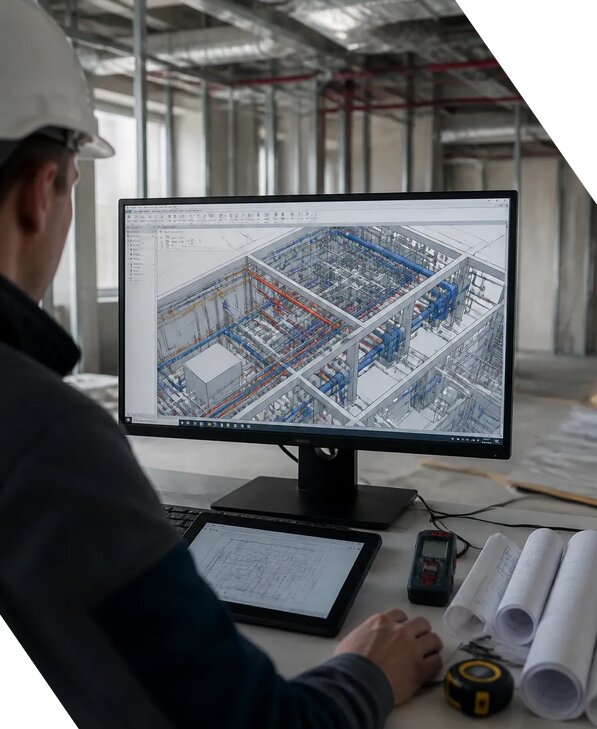 Создание BIM модели инженерных сетей для объектов в Холмске